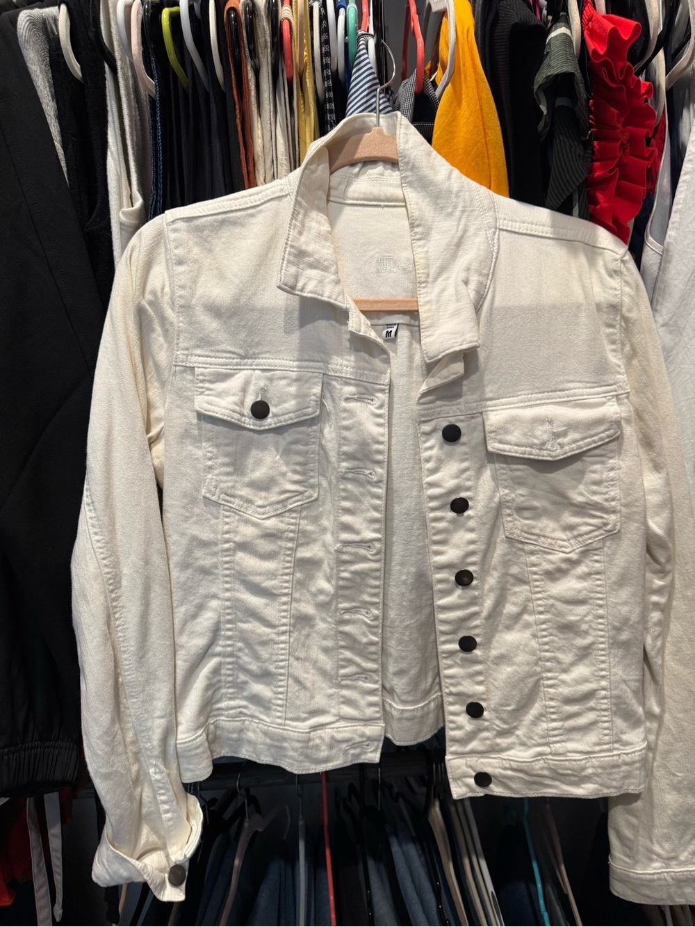 Kut from the Kloth Cream White Denim Jacket